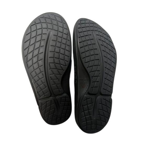 OOFOS OOahh Sport Intl Azul US Men's 14 Womens 16 EU 47 slip on slide Blue black - Picture 3 of 8